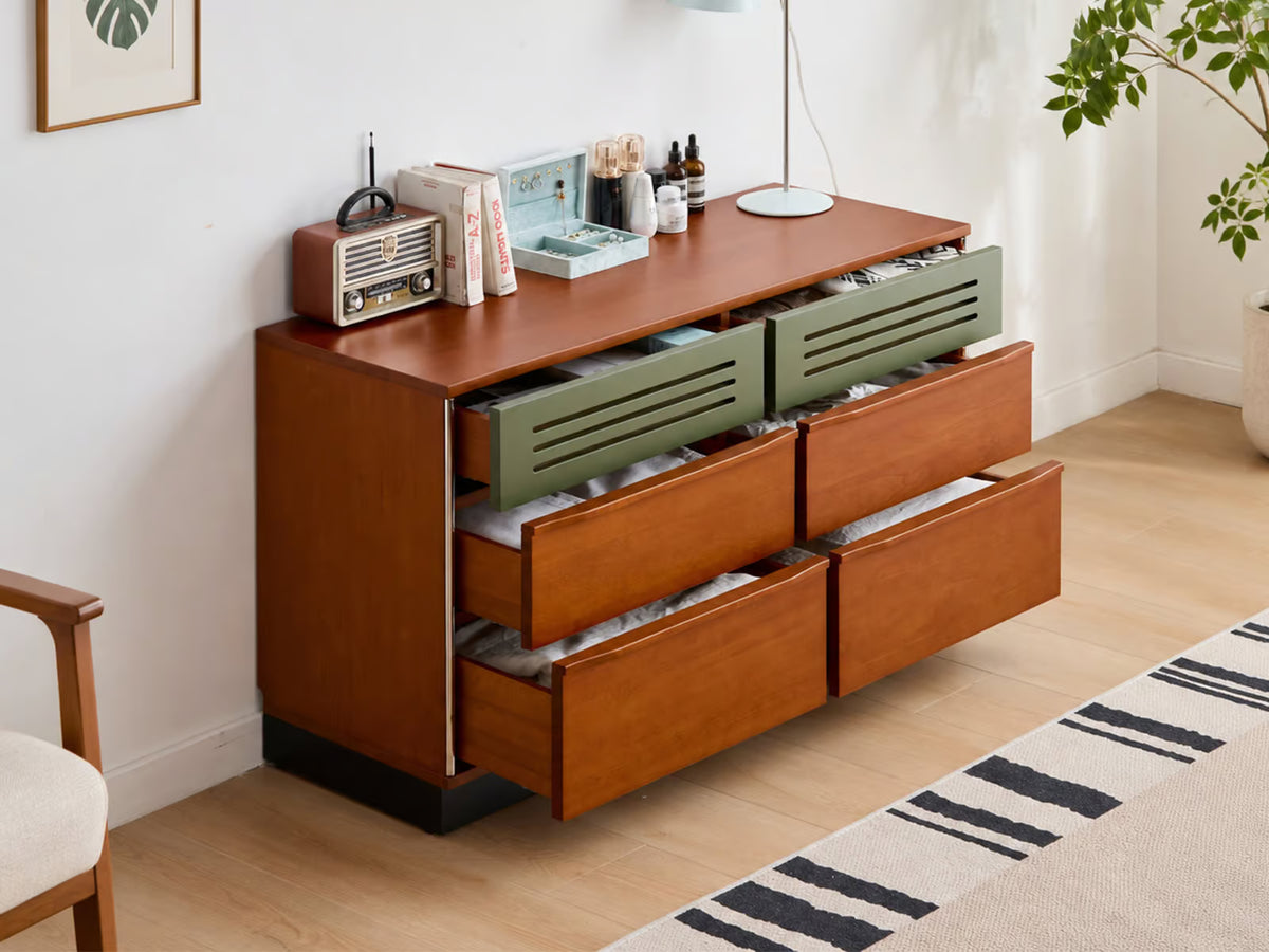 Six drawers, sorted by how often you reach for them