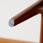 Danish Style Z Chair, Upholstered Dining Chair with Arms in Beech Wood and Chenille