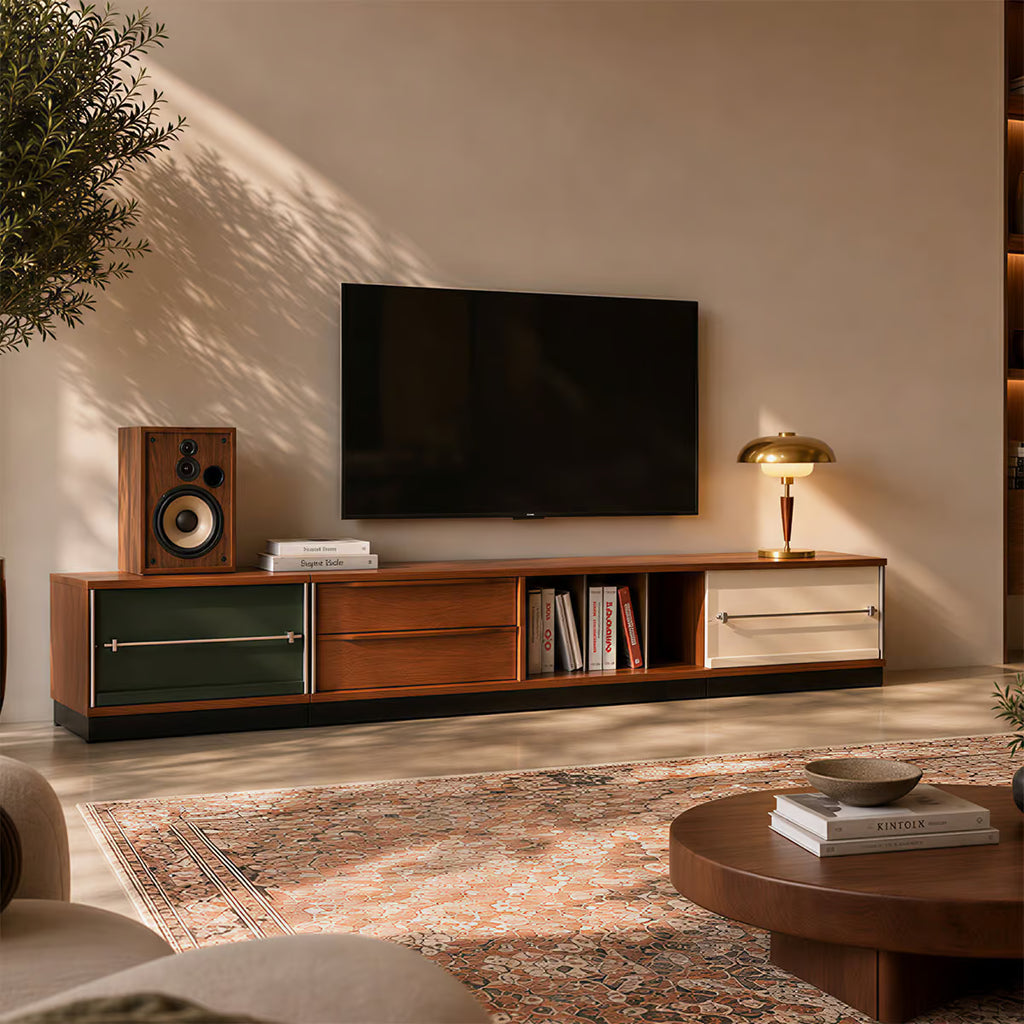 Extendable TV console for large TVs