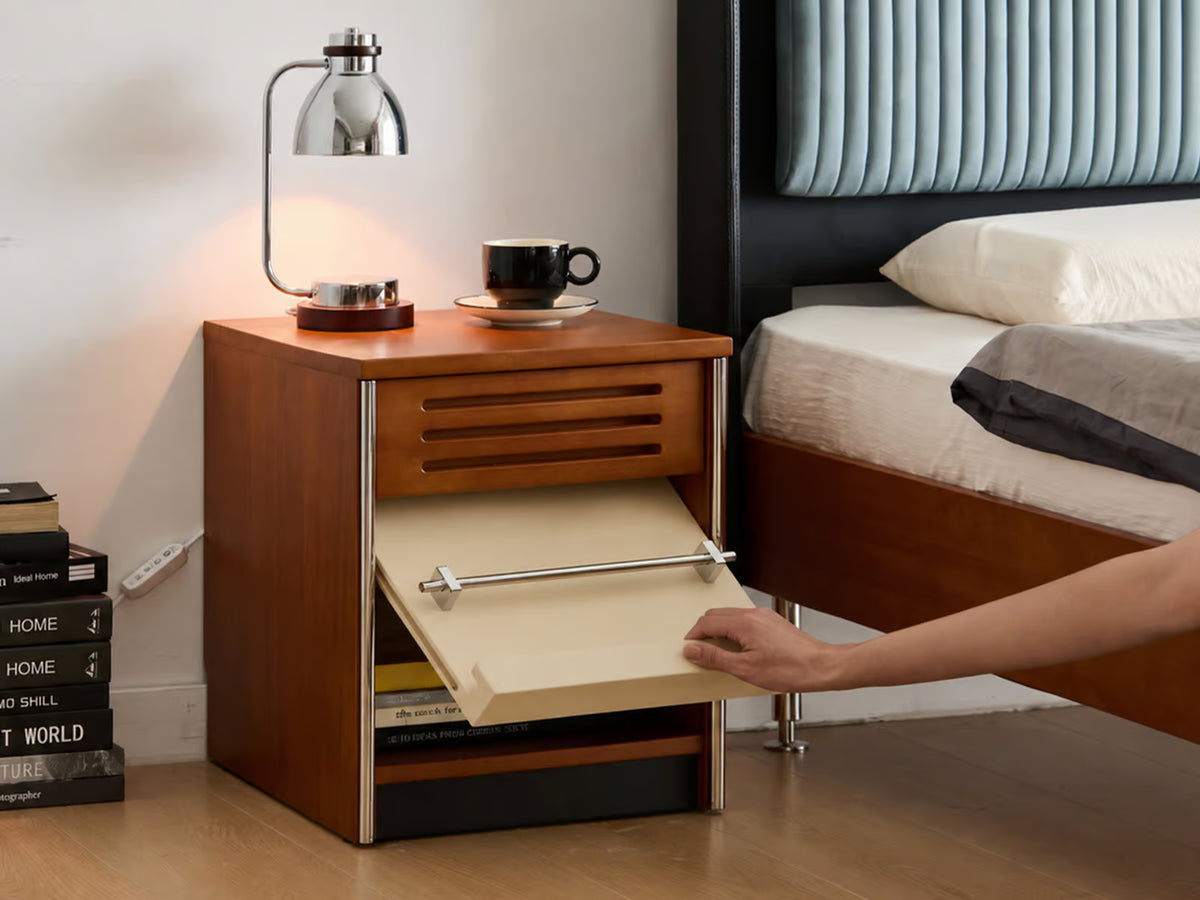 A flip down magazine door that keeps dust out and still gives you something to look at