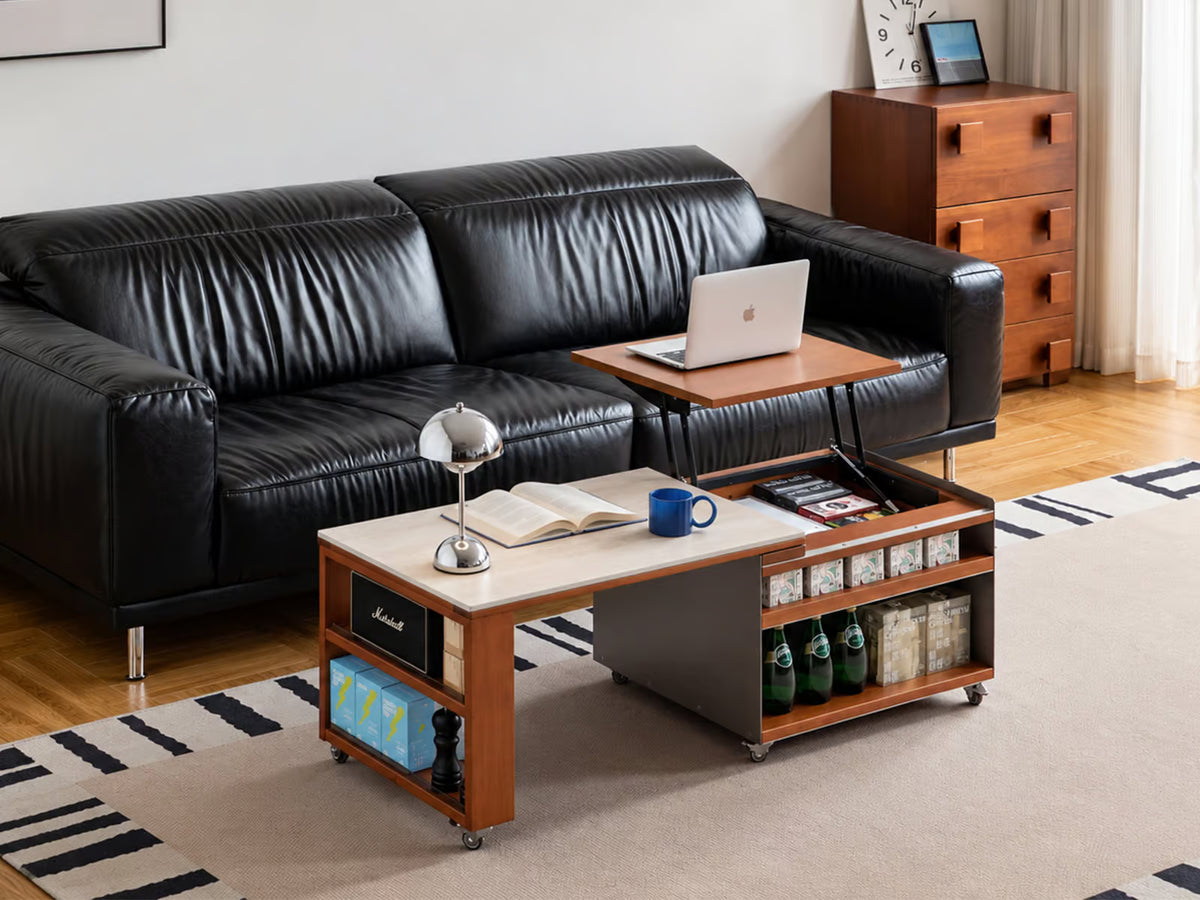 A patterned stone top that earns its place
