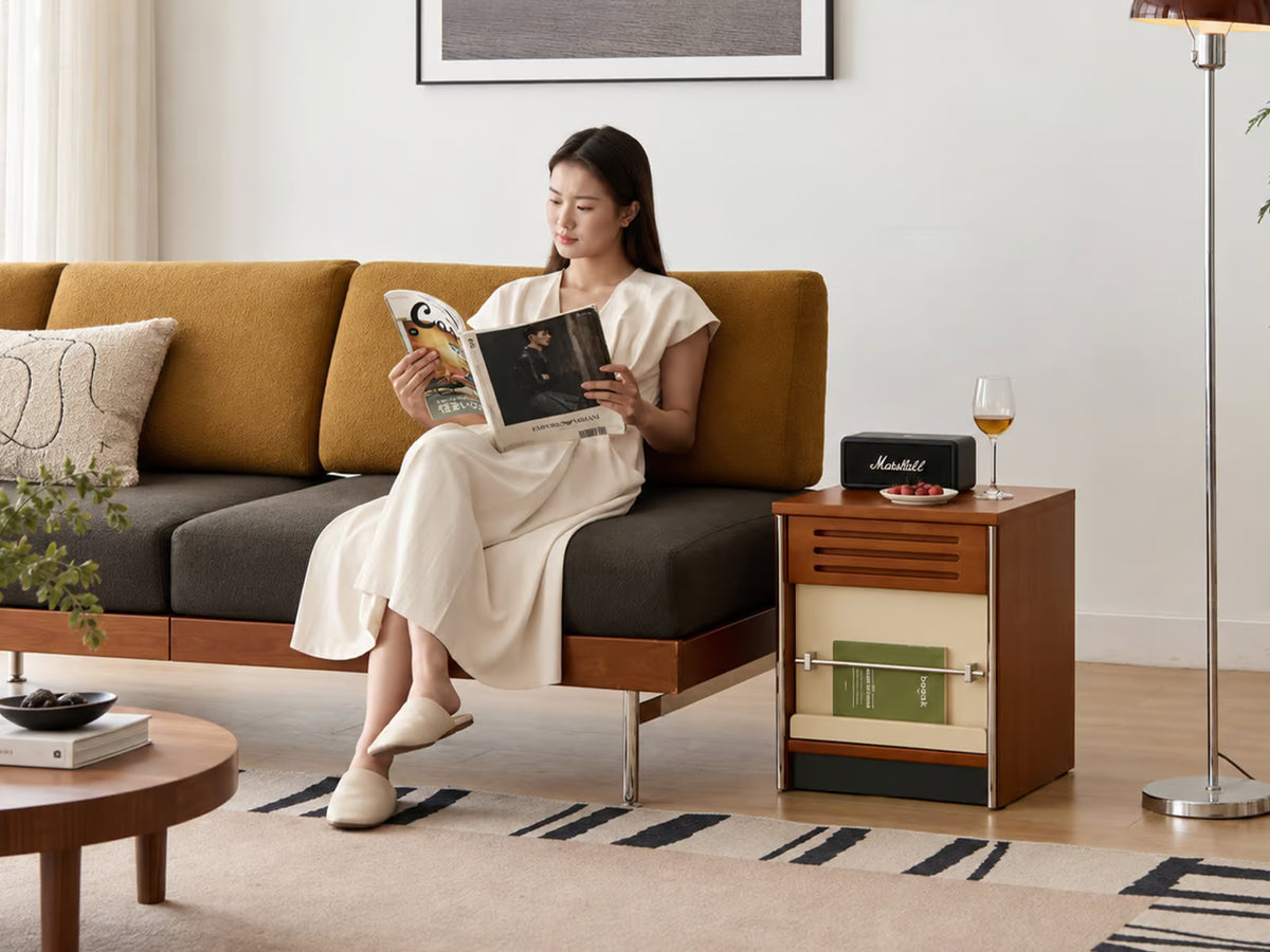 It works as a sofa side table too